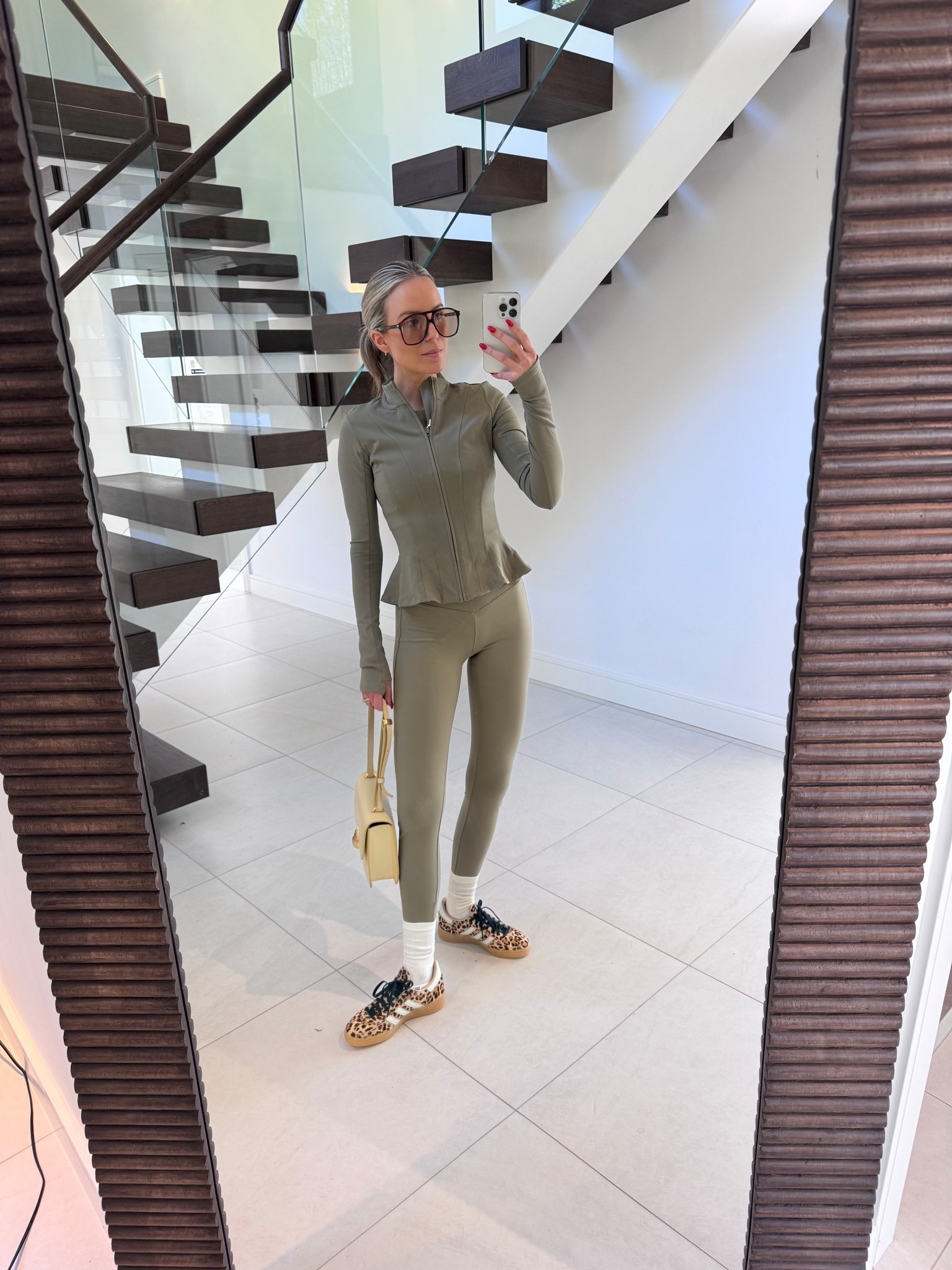Gym look- comfy leggings with a peplum jacket- wearing size XS in jacket and leggings, size S for the top 

#LTKsummer #LTKfitness #LTKspring