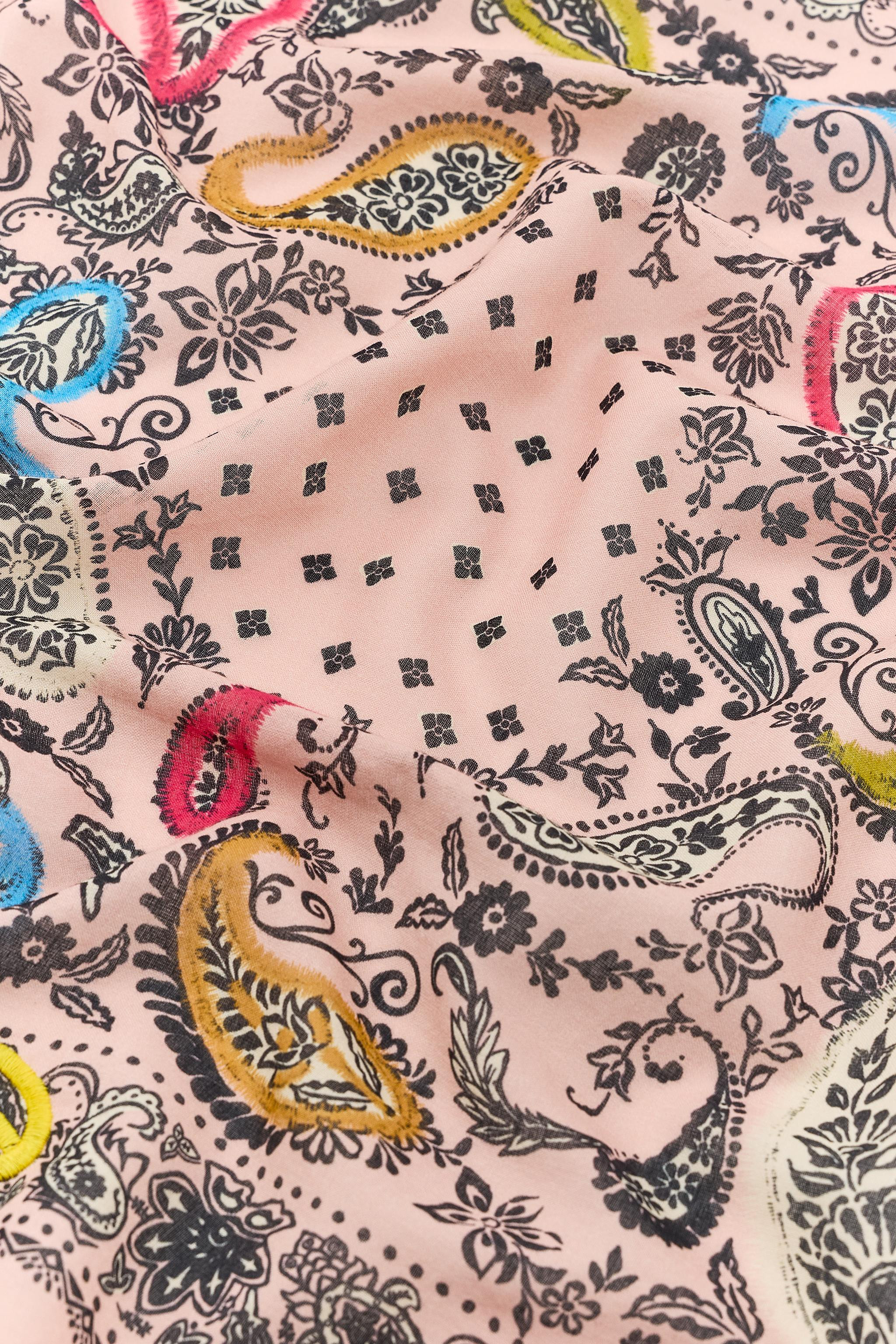 EMBROIDERED PRINTED BANDANA SCARF | Zara US