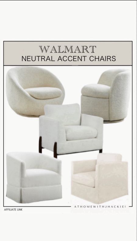 Walmart neutral accent chairs, living room, swivel chair, home office, linen chair 

#LTKStyleTip #LTKHome