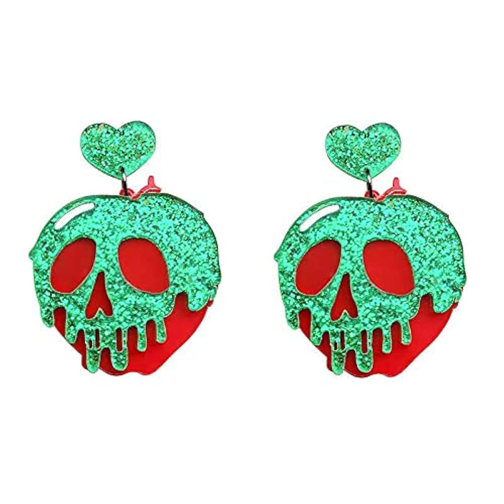 Poison Apple Snow White Witches Earrings for Women. Cute Halloween Cosplay Earrings for Women, Te... | Amazon (US)