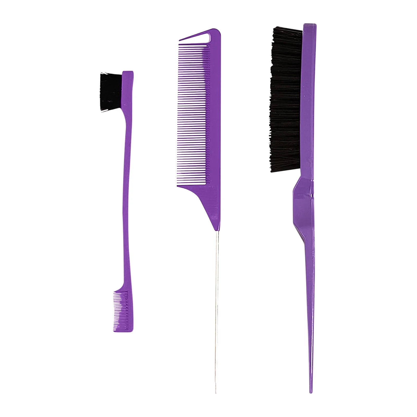 Ashosteey Nylon Teasing Hair Brushes, Teasing Hair Brush Rat Tail Comb Edge Brush for Edge&Back B... | Walmart (US)