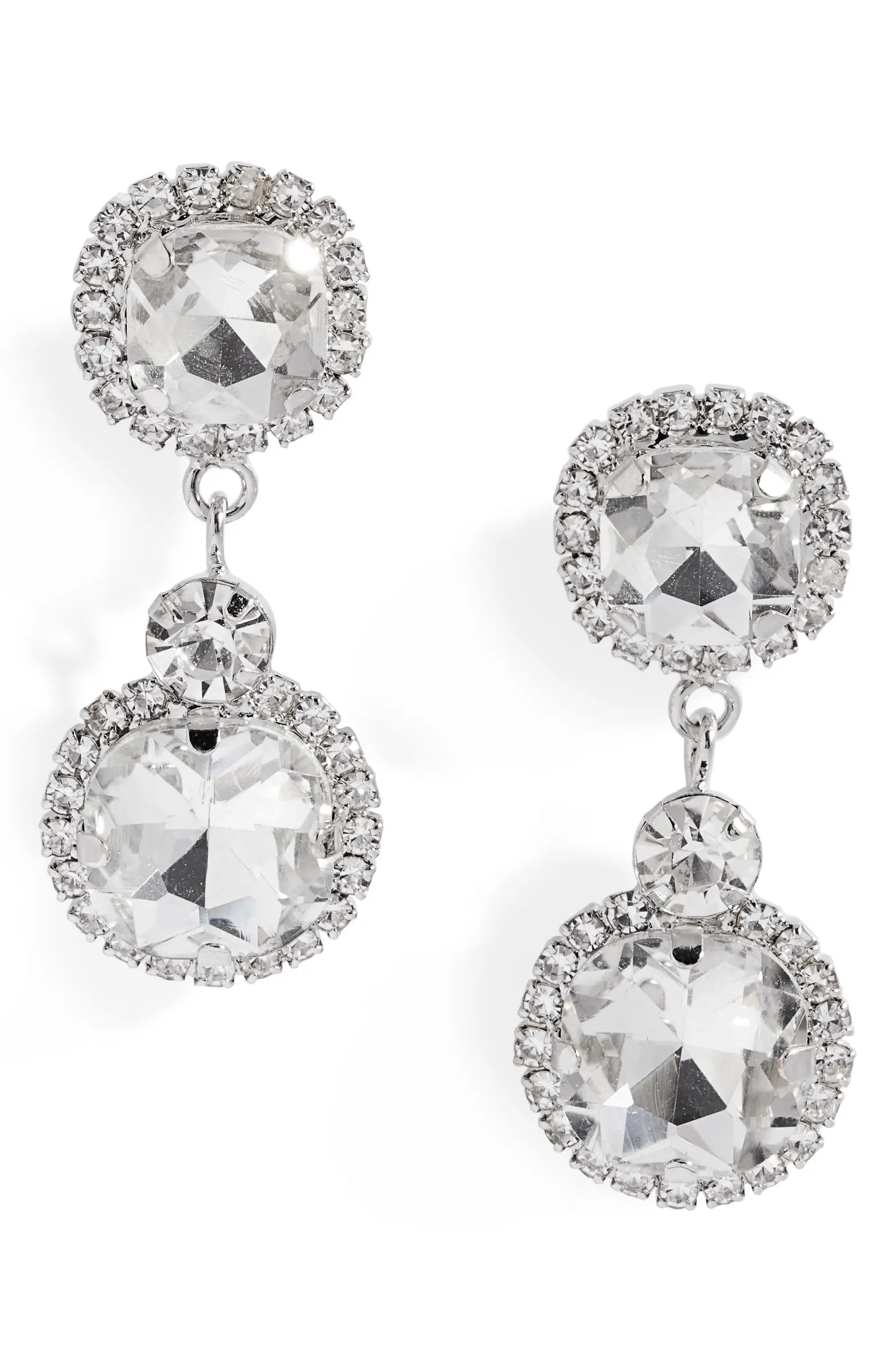CRISTABELLE Double Round Drop Earrings | Nordstrom | Nordstrom