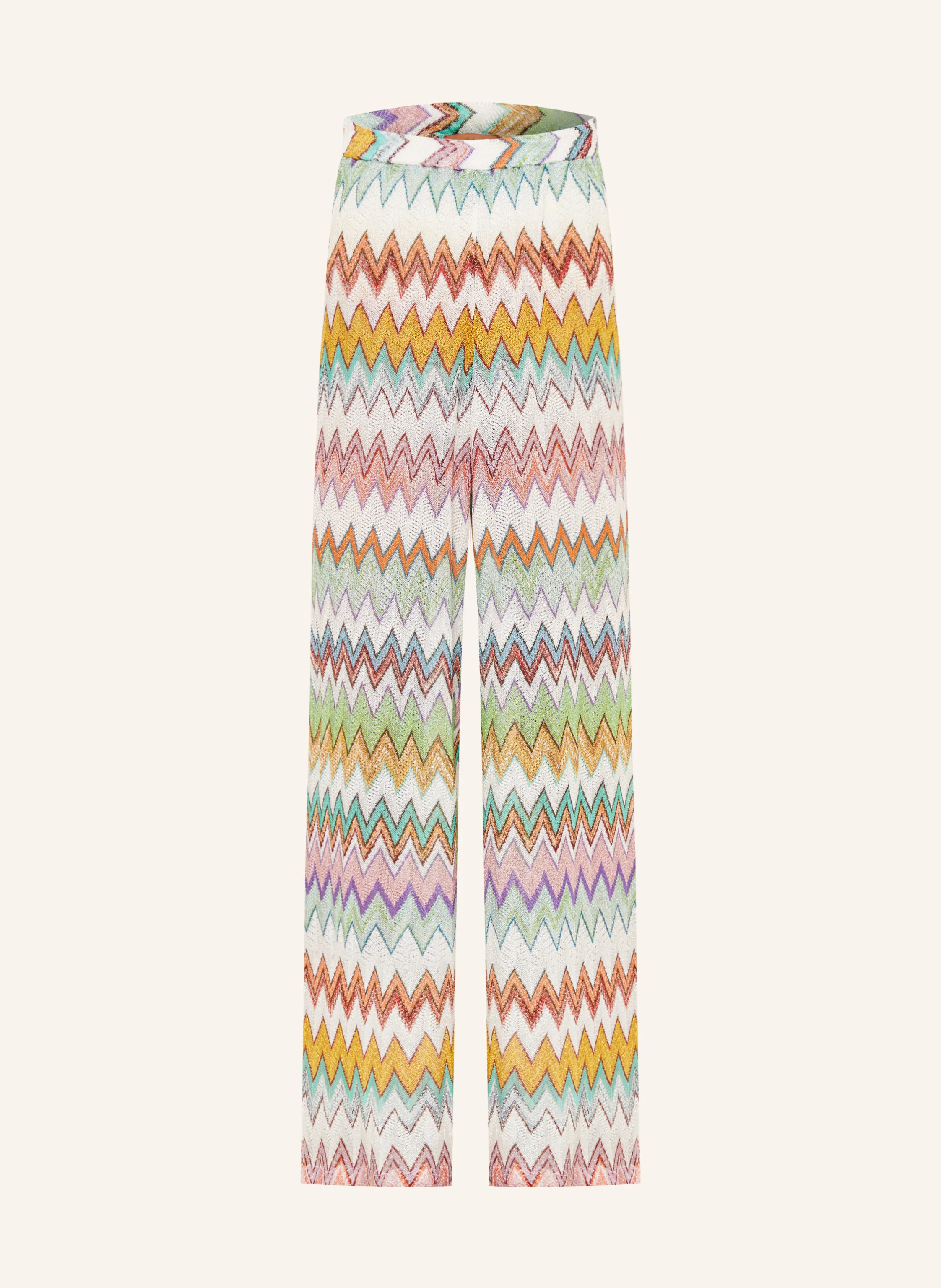 MISSONI Strickhose mit Glitzergarn in weiss / lila / mint | Breuninger (DACH)