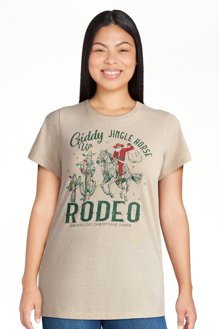 Christmas Women's Jingle Horse Graphic Tee from Holiday Time, Sizes S-XXXL | Walmart (US)