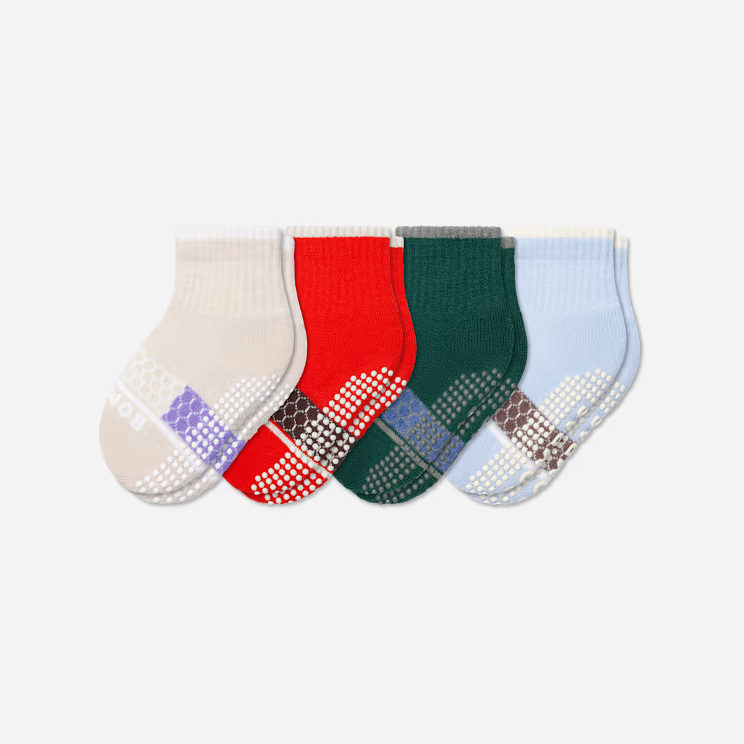 Toddler Merino Wool Blend Gripper Calf Sock 4-Pack | Bombas
