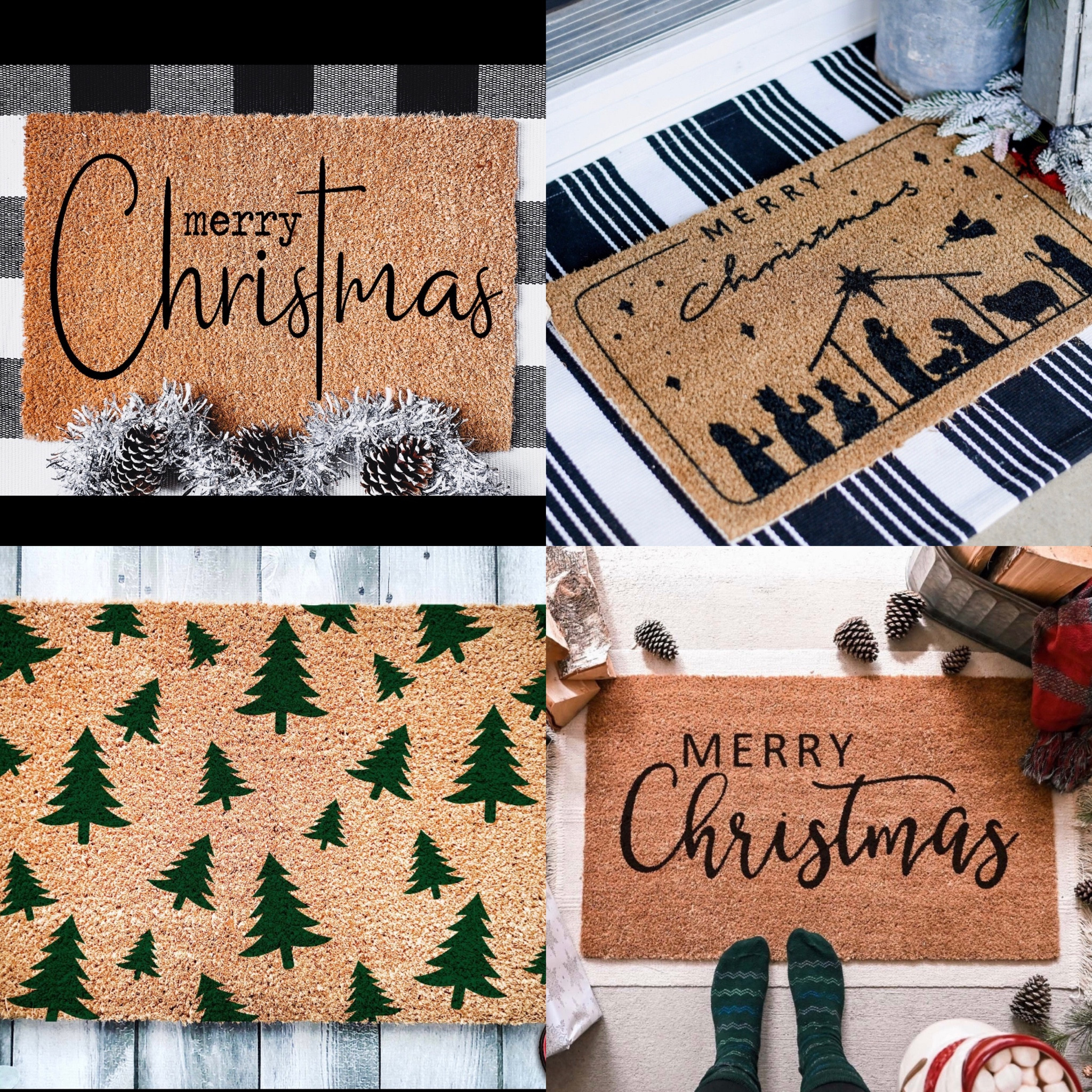 Etsy. Christmas. Christmas Door Mats. Front Door Mats. Merry Christmas. Christmas Tree  

#LTKSeasonal #LTKhome #LTKHoliday
