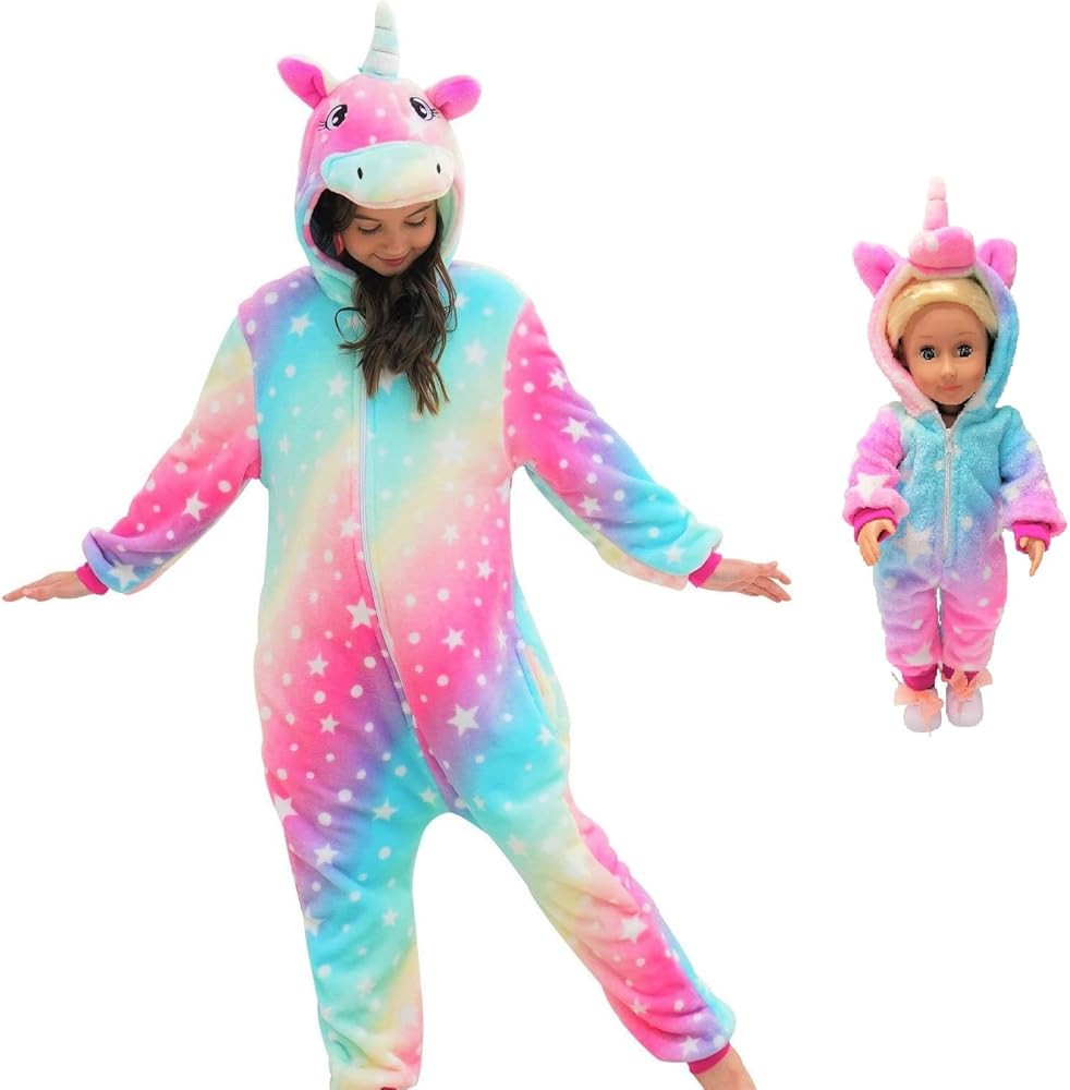 Unicorn Onesie Costume Matching Doll & Girls Gifts | Amazon (US)