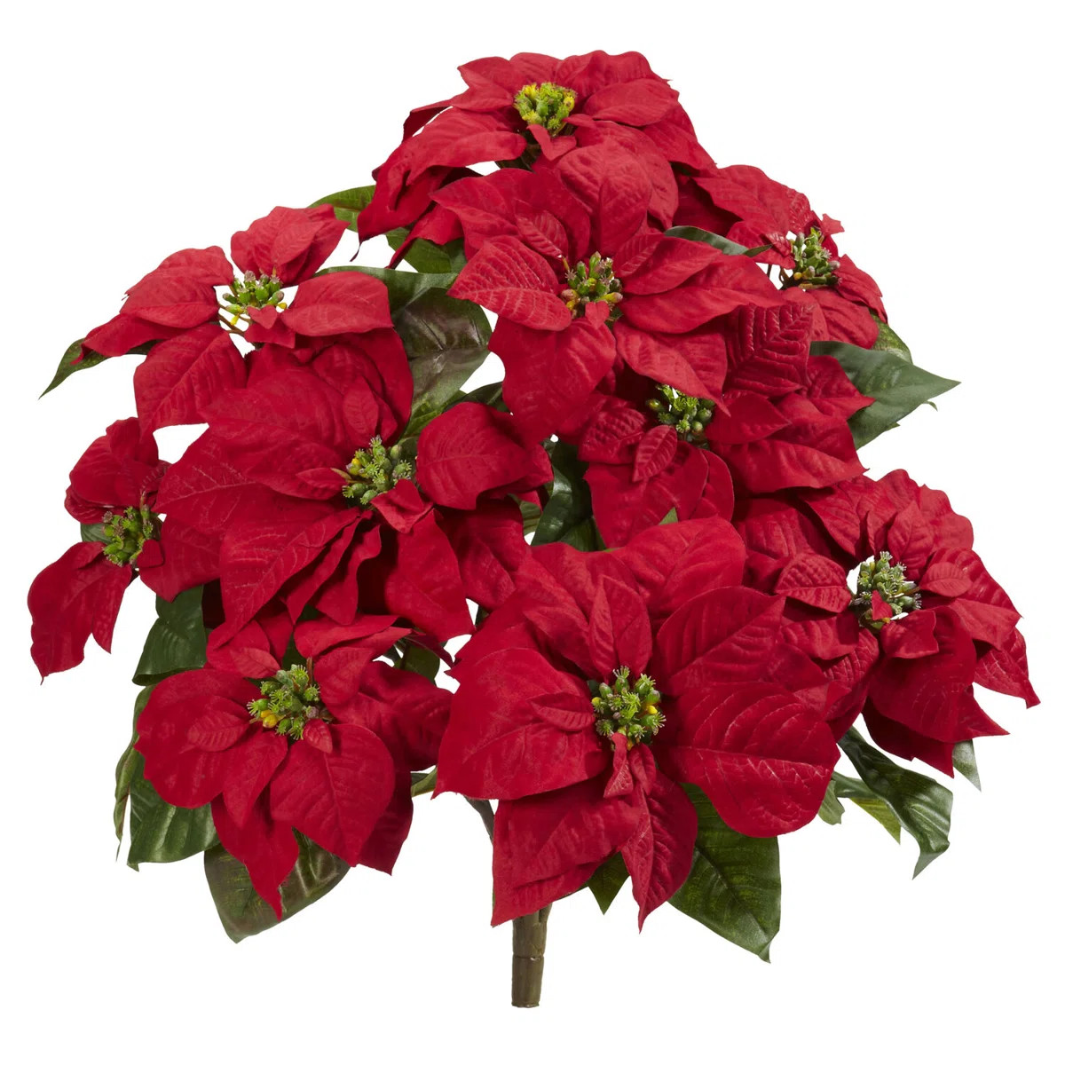 24in. Poinsettia Artificial Plant (Set of 2) | Wayfair North America