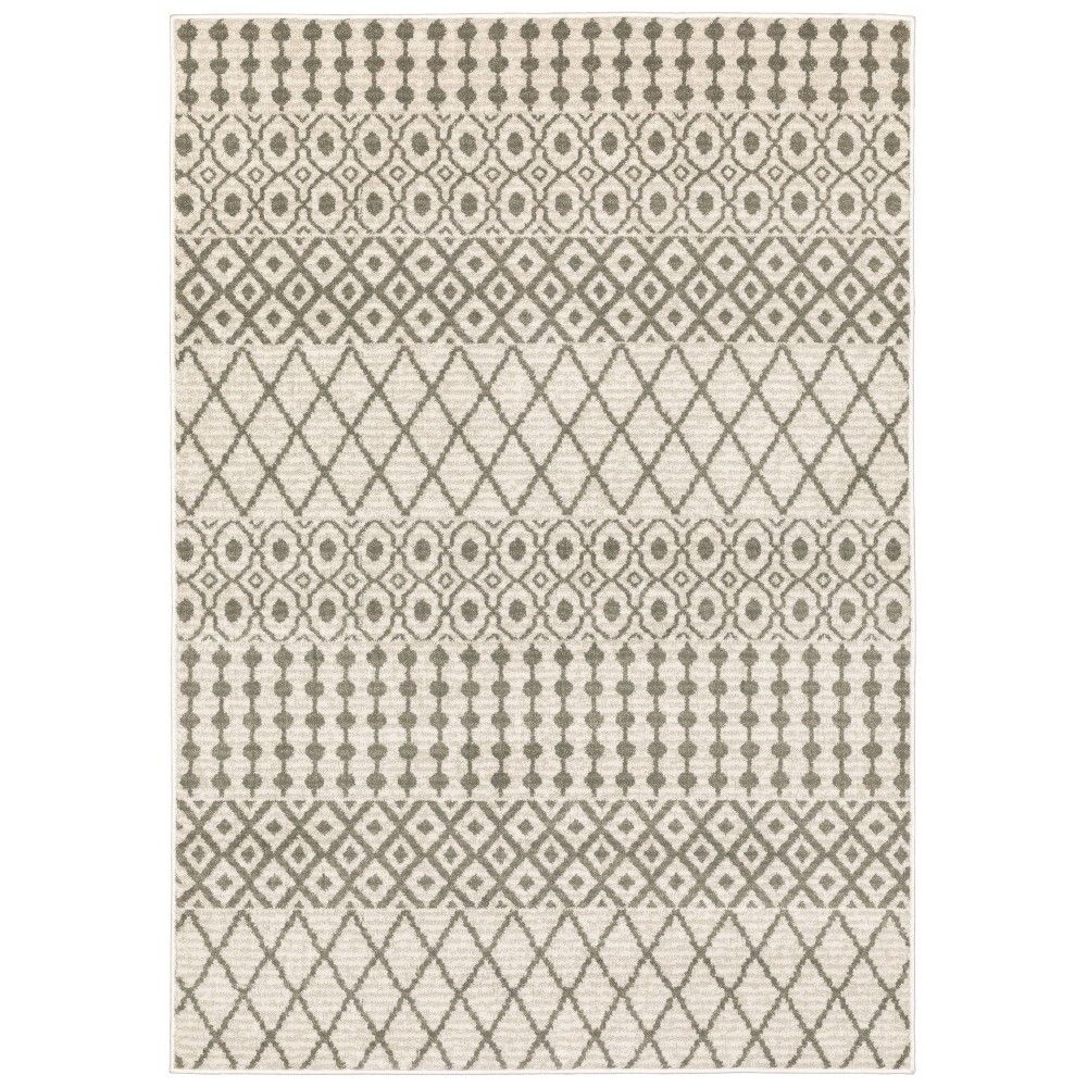 5'3""x7'3"" Gabriella Lines Rug Ivory/Gray - Captiv8e Designs | Target