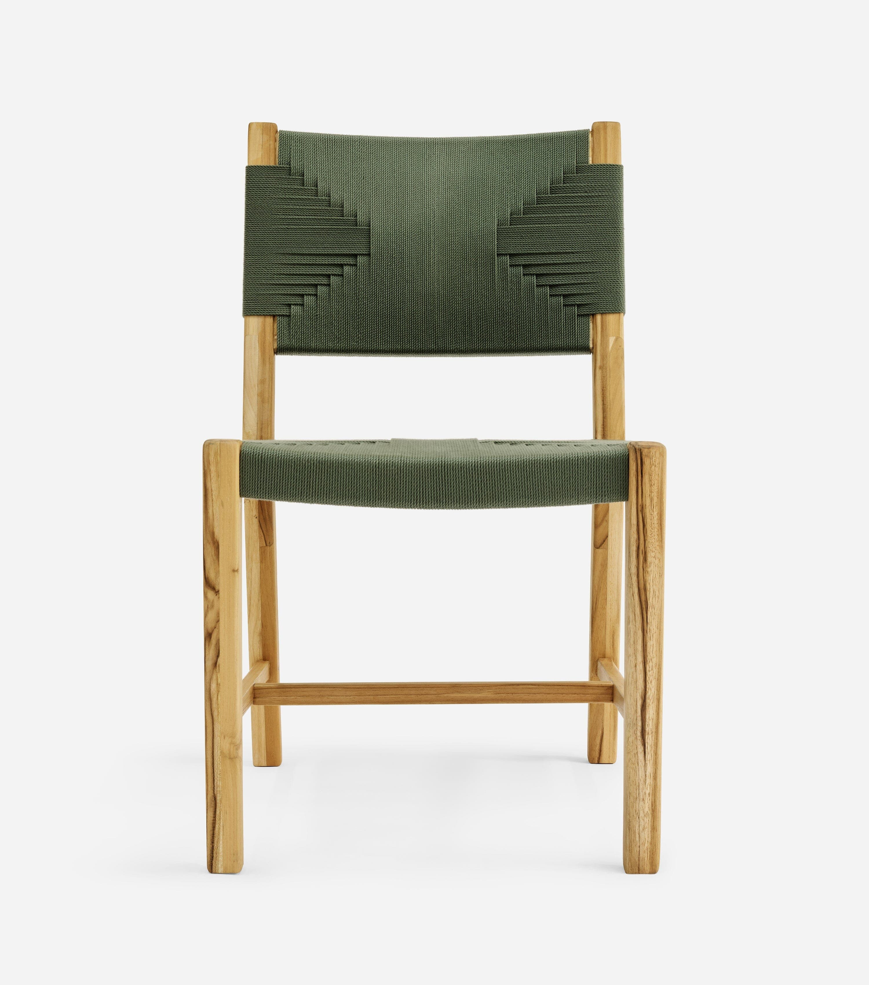 Monimbo Dining Chair Woven Basil Cross Braided Cord | Forever Furniture by MasayaCo | Masaya Co
