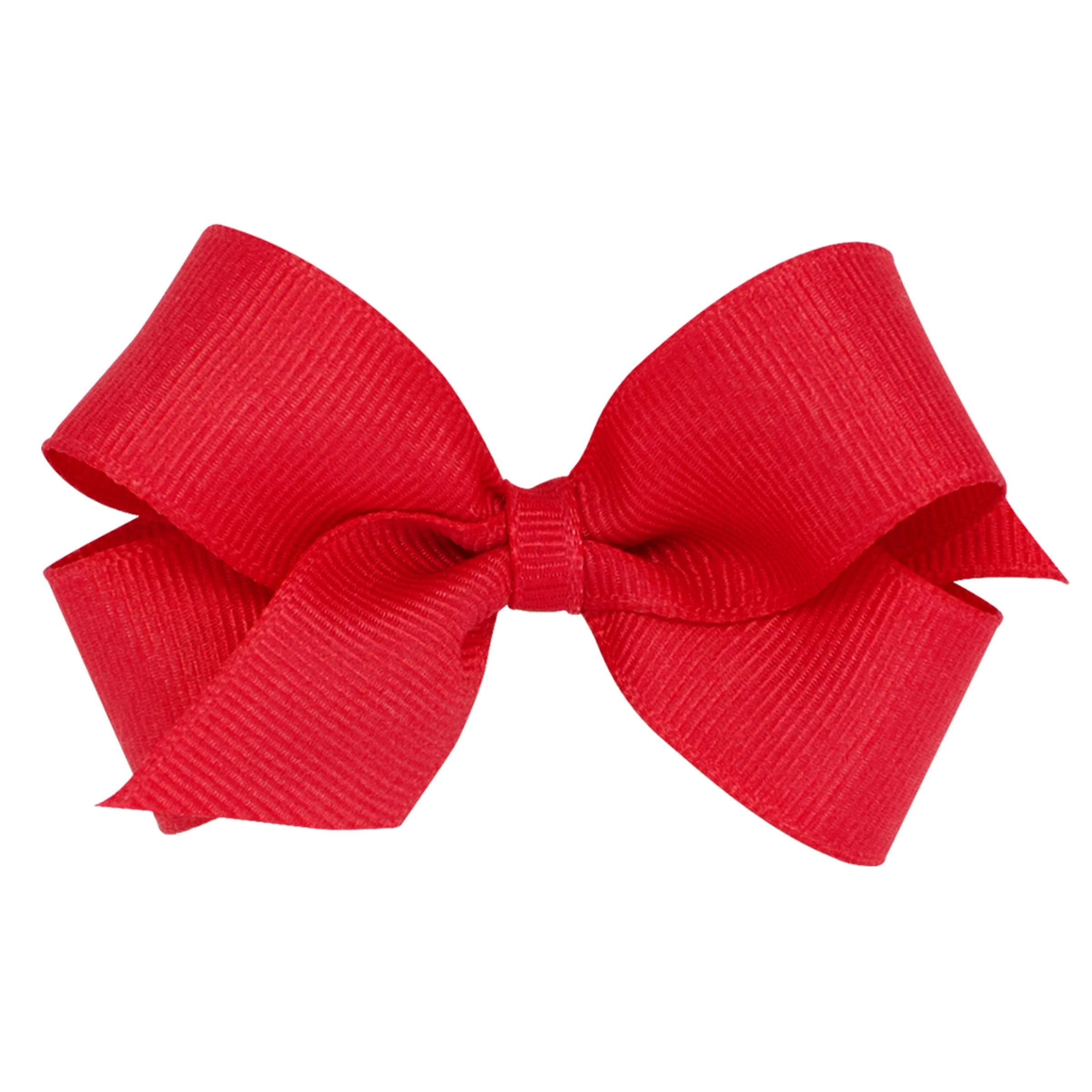 Mini Classic Grosgrain Hair Bow - Red | Little English