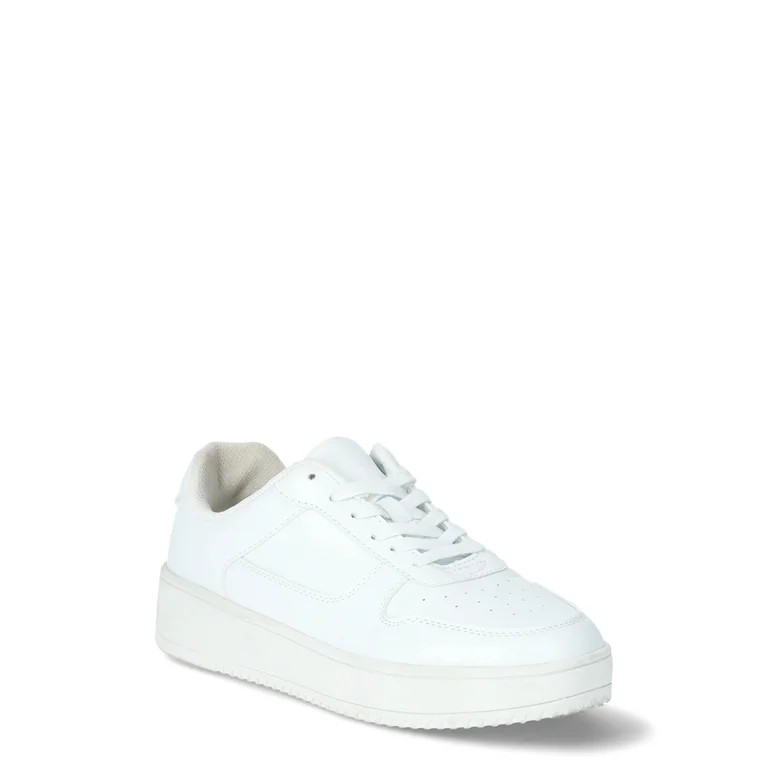 No Boundaries Platform Casual Lace Up Sneakers, Women’s, Wide Width Available | Walmart (US)
