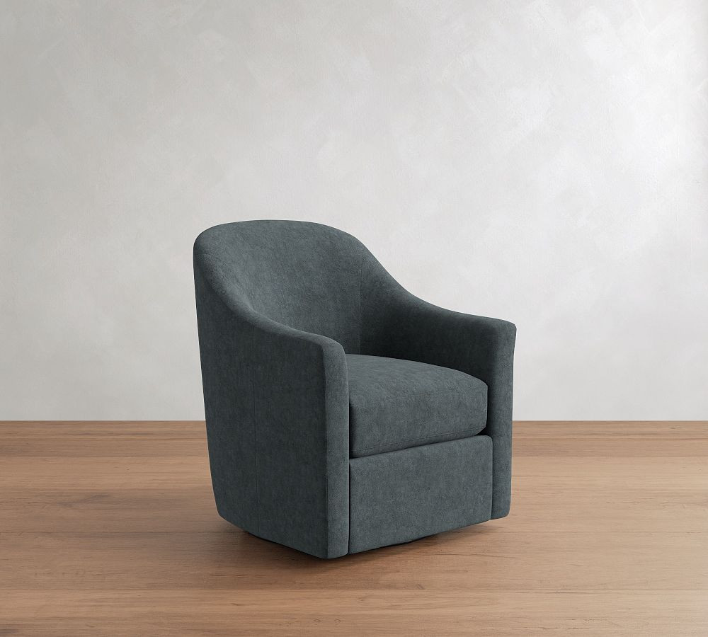 Tillman Leather Swivel Chair | Pottery Barn (US)