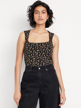 Trapeze-Neck Floral Top | Old Navy (US)