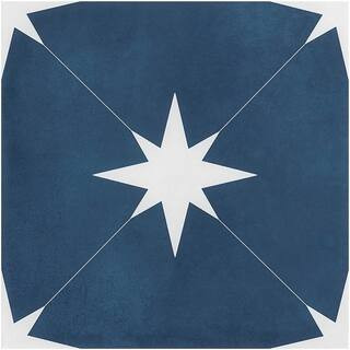 Polaris Navy 9 in. x 0.39 in. Matte Porcelain Floor and Wall Tile Sample | The Home Depot