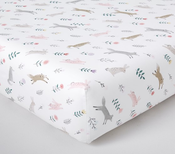Ramona Organic Crib Fitted Sheet | Pottery Barn Kids