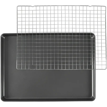 Wilton Premium Bakeware Set Non-Stick Mega Cookie Sheet 21x15 & Cooling Rack for Cooking & Baking Rectangular Shape, Packaging May Vary | Walmart (US)