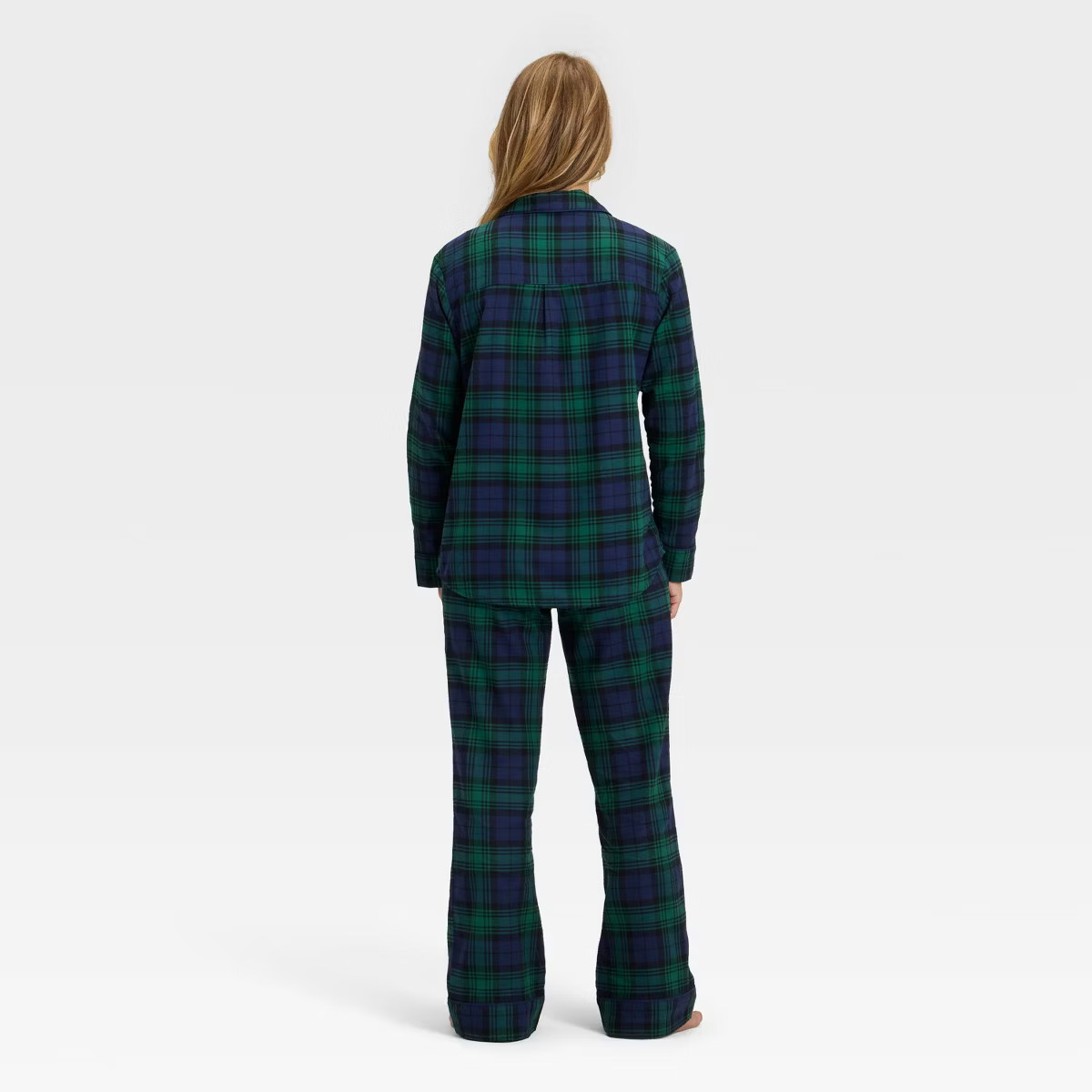 Women's Plaid Flannel Long Sleeve Shirt and Pants Holiday Matching Family Pajama Set - Wondershop... | Target