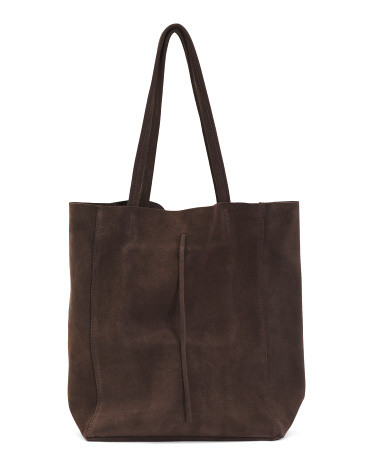 Made In Italy Suede Unlined Shopper Bag | Handbags | Marshalls | Marshalls