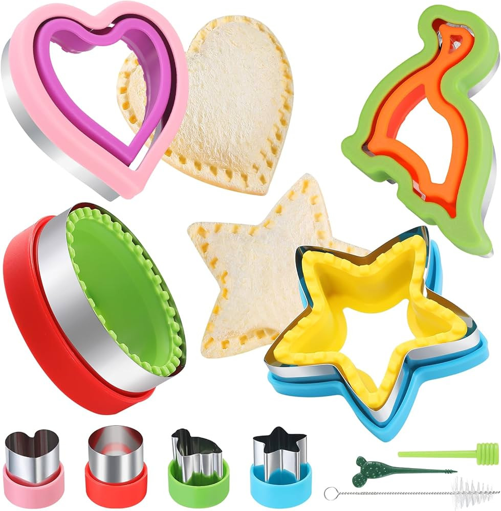 4 Pack Sandwich Cutters Cookie Cutters Sandwich Maker Bread Maker Lunchbox 4 Small Cookie Cutters | Amazon (US)