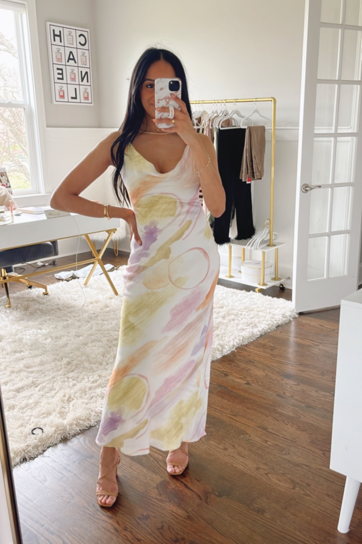 Satin midi dress
Watercolor dress

#LTKunder50 #LTKunder100 #LTKwedding