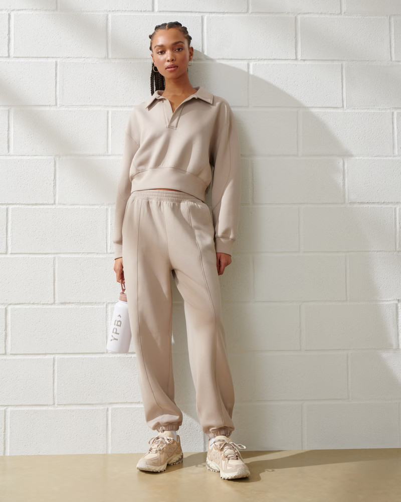 Women's YPB neoKNIT Polo Sweatshirt | Women's Active | Abercrombie.com | Abercrombie & Fitch (US)