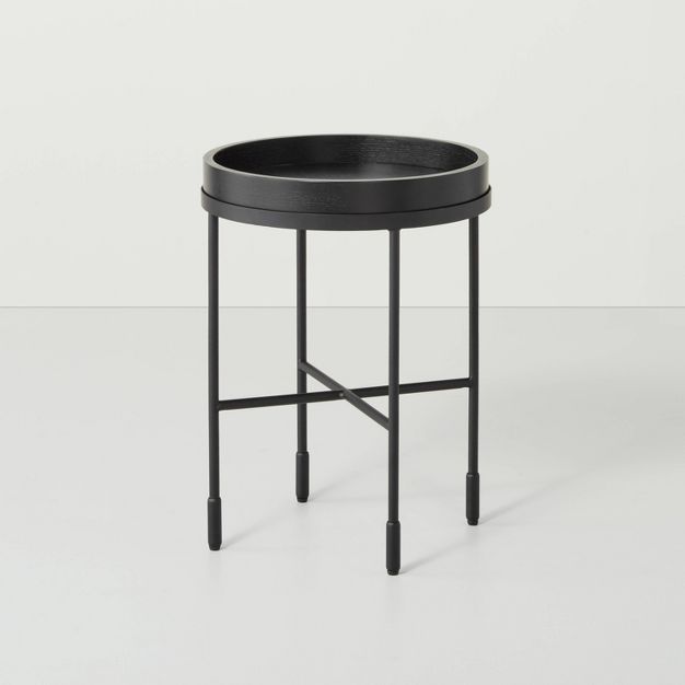 Wood & Metal Accent Table Black - Hearth & Hand™ with Magnolia | Target