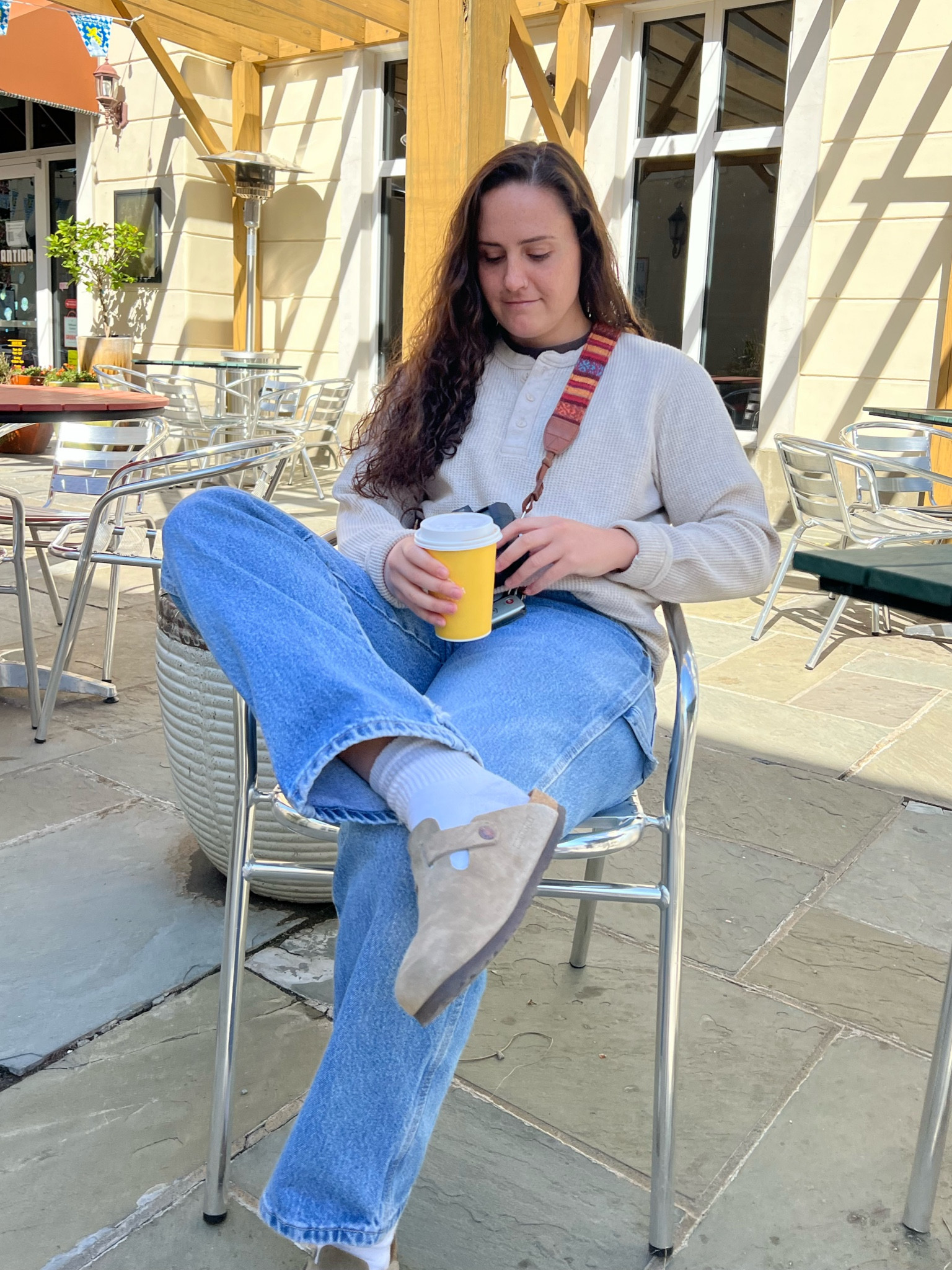 hot coffee on a cool fall morning ✨ 
• undershirt is shakawear max heavyweight garmet dye - size M
• top is uniqlo unisex waffle long-sleeve henley t-shirt - size M 
• pants are vintage dickies mens relaxed fit carpenter heavyweight denim jeans - size 32x30
• socks are target hanes womens crew socks - OS
• shoes are birkenstock bostons in the color taupe :)

#LTKworkwear #LTKSeasonal #LTKunder100