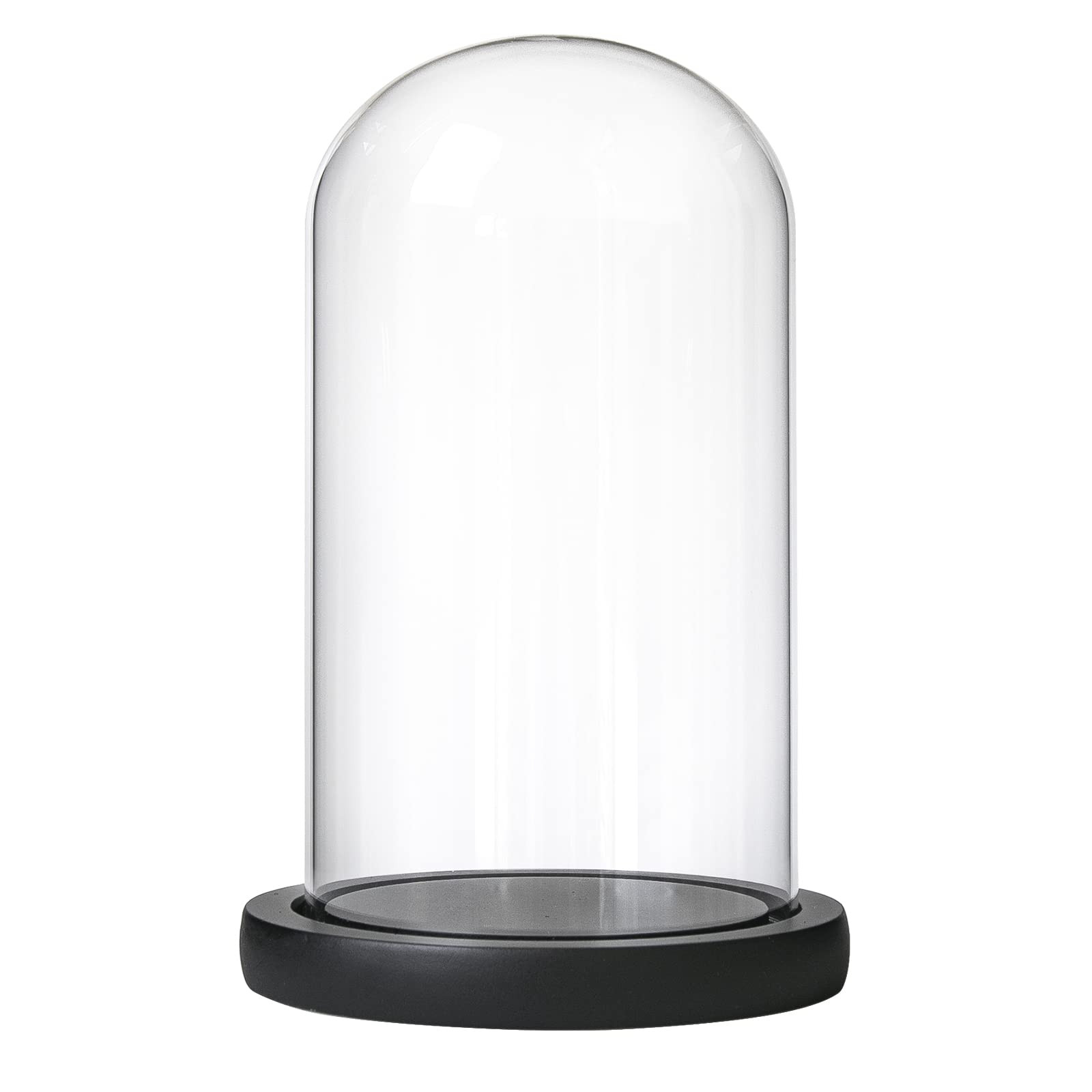 IVOLADOR I Glass Cloche Dome, Glass Display Cloche Case with Solid Wooden Base for Plants, 7" x 4... | Amazon (US)