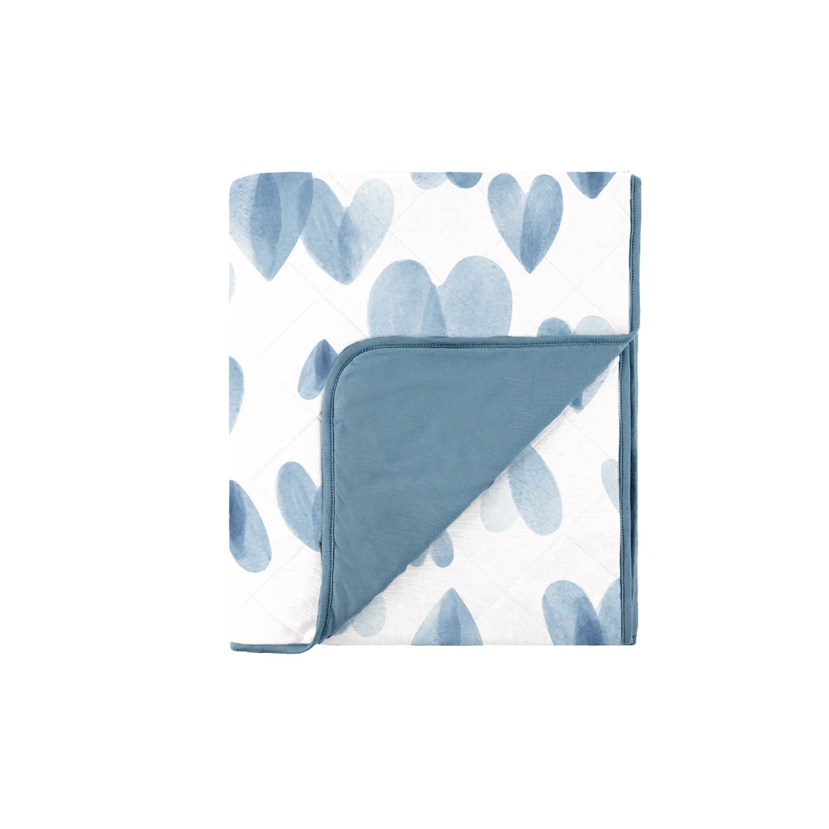 Dream Baby Blanket - Ocean Blue Hearts | Dreamland Baby