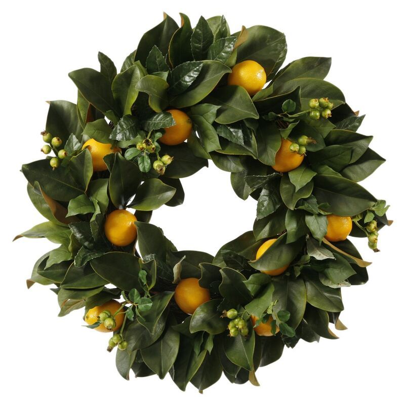 24" Lemon Wreath | One Kings Lane