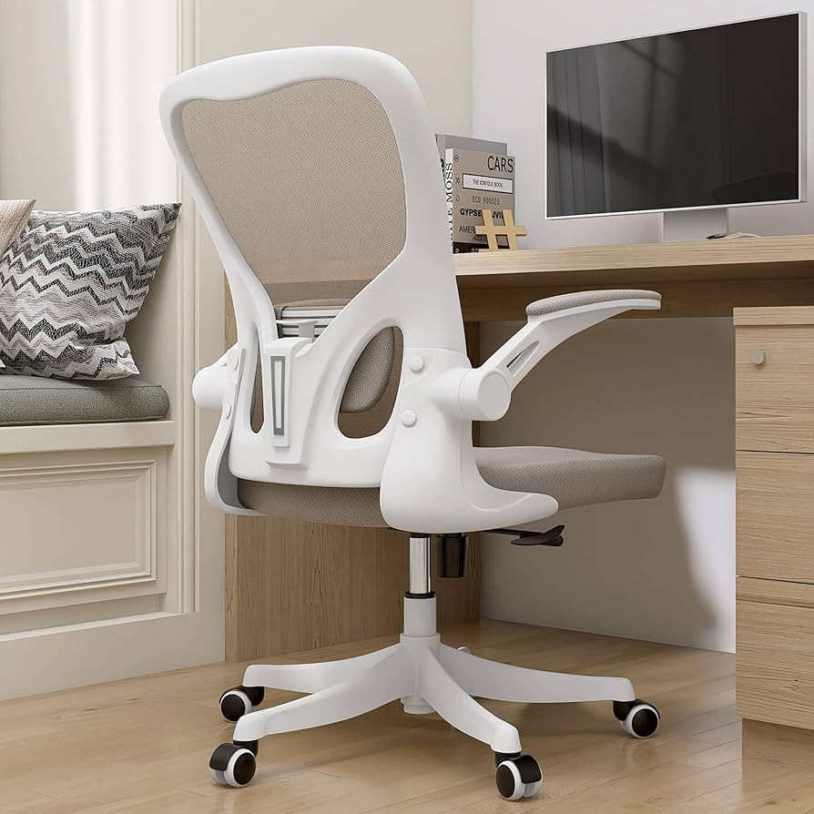 Monhey Desk Computer Chairs - Ergonomic with Lumbar Support & Flip-up Arms Home Office Height Adj... | Amazon (US)
