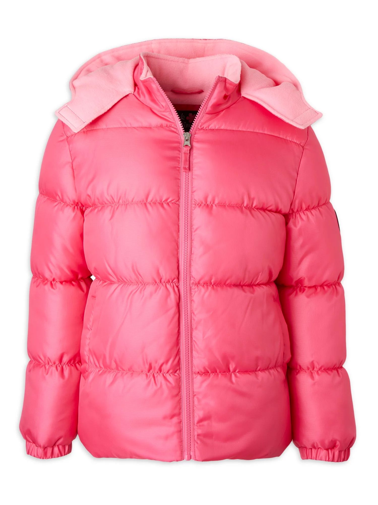 Pink Platinum Girls Hooded Ripstop Winter Puffer Coat, Sizes 4-16 | Walmart (US)