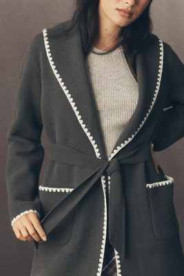 NVLT Whipstitch Wrap Coat | Anthropologie (US)
