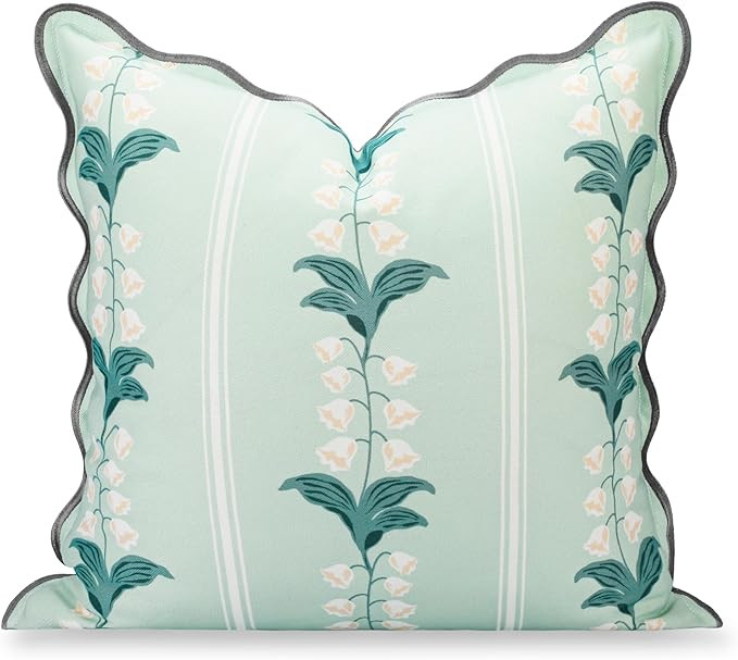 Hofdeco Premium Coastal Hampton Patio Indoor Outdoor Throw Pillow Cover Only, 20"x20" Water Repel... | Amazon (US)