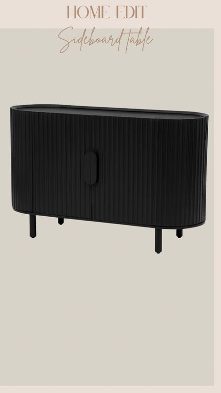 Fluted sideboard table. Black sideboard table. Home finds. Affordable home decor. Neutral home decor. Luxury look for less. 

#LTKhome #LTKstyletip