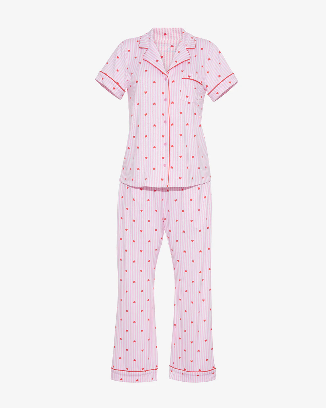 Linda Pajama Set in Sweetheart Stripes | Draper James (US)