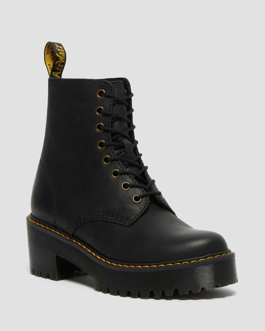 Shriver Hi Women's Wyoming Leather Heeled Boots | Dr Martens (UK)