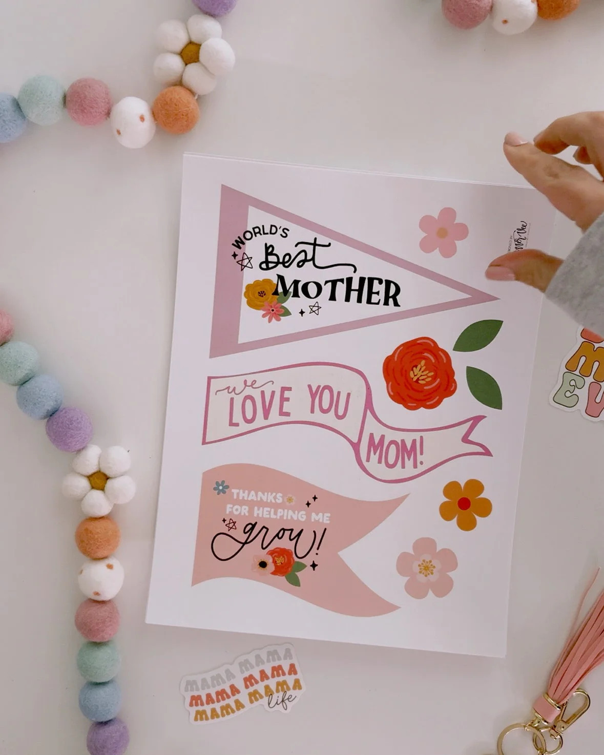 Mother’s Day Floral theme | Flags + Tags | The Letter Vee