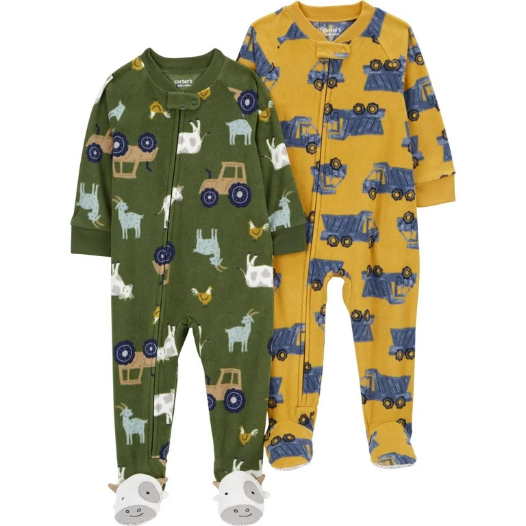 Carter's Child of Mine Toddler Boy Pajama Sleeper, 2-Pack, One-Piece, Sizes 12M-5T - Walmart.com | Walmart (US)