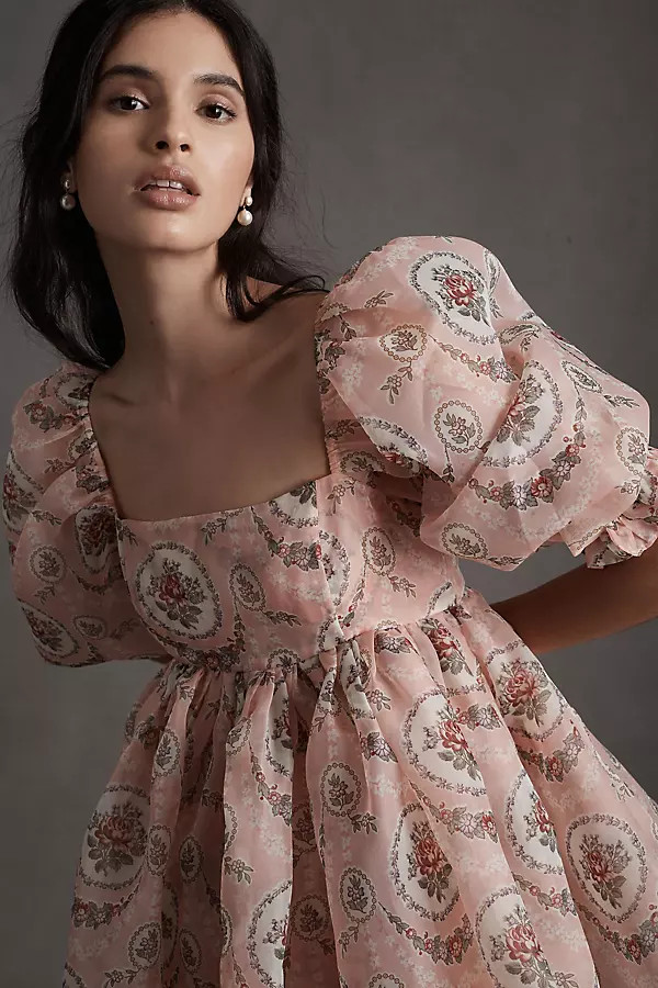 Selkie Rapunzel Puff Dress By Selkie in Pink Size XL | Anthropologie (US)