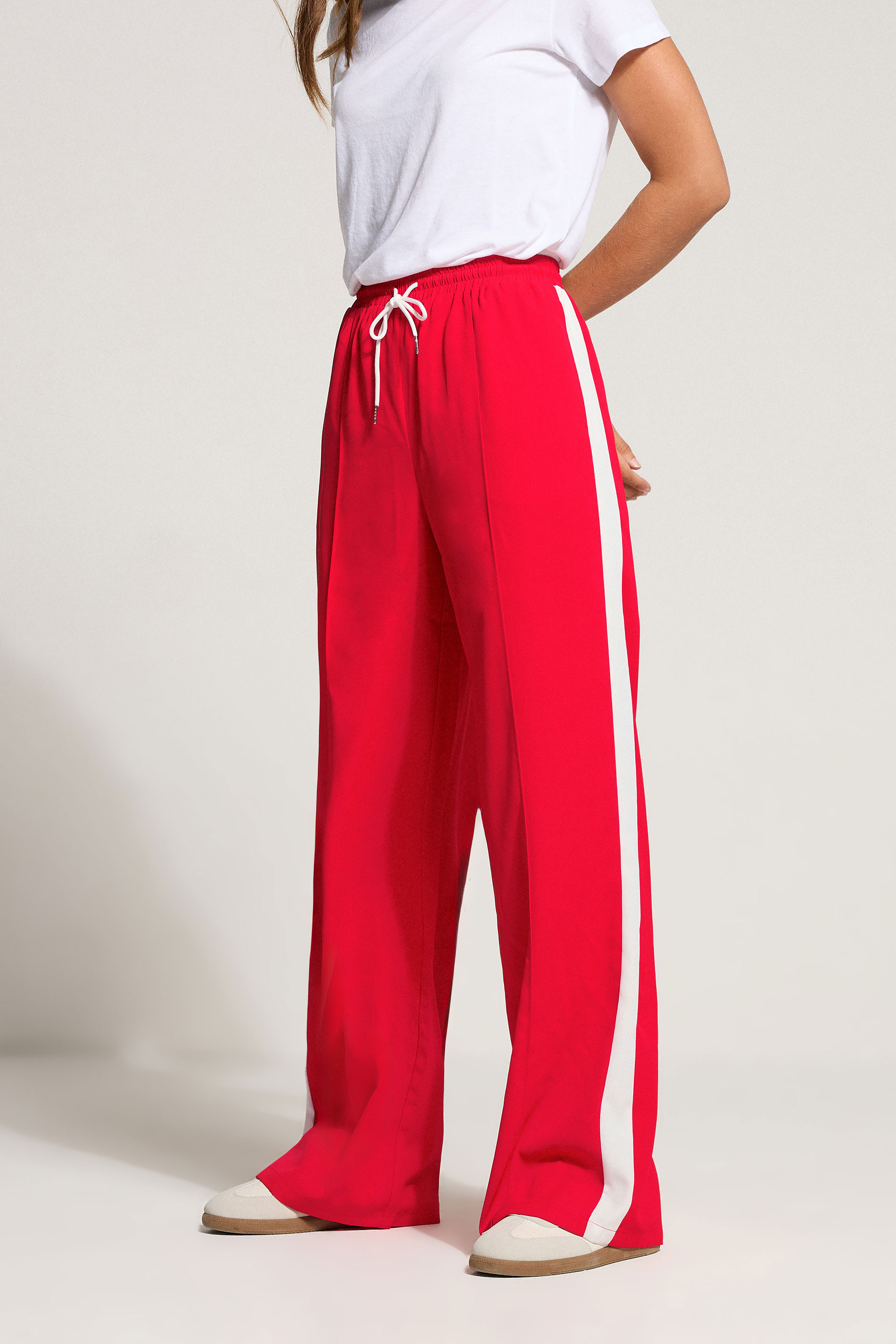 LTS Tall Red Side Stripe Trousers | Long Tall Sally