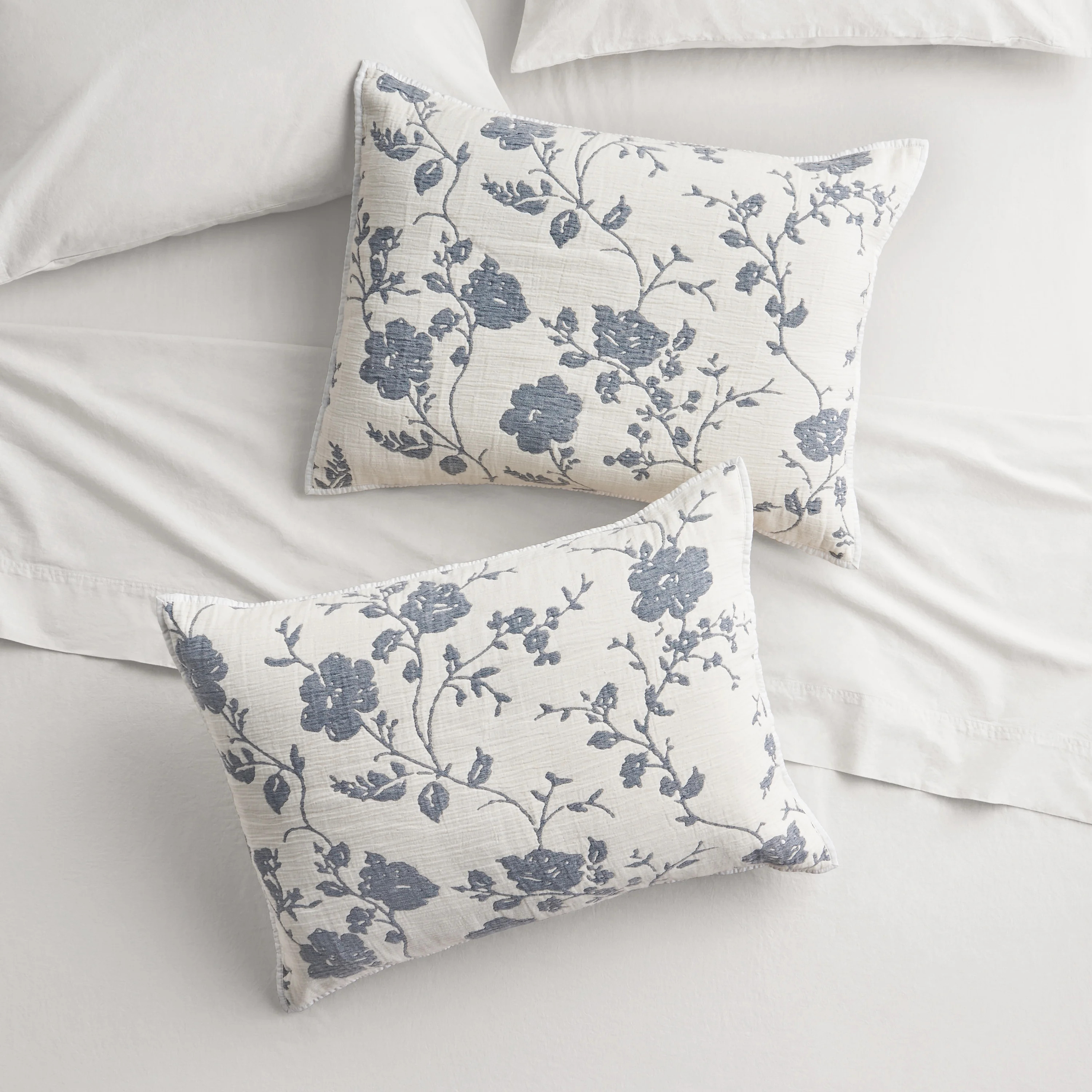 The Pioneer Woman Agatha Floral Gauze Pillow Sham, Standard, Blue Dust, 2 Pack | Walmart (US)