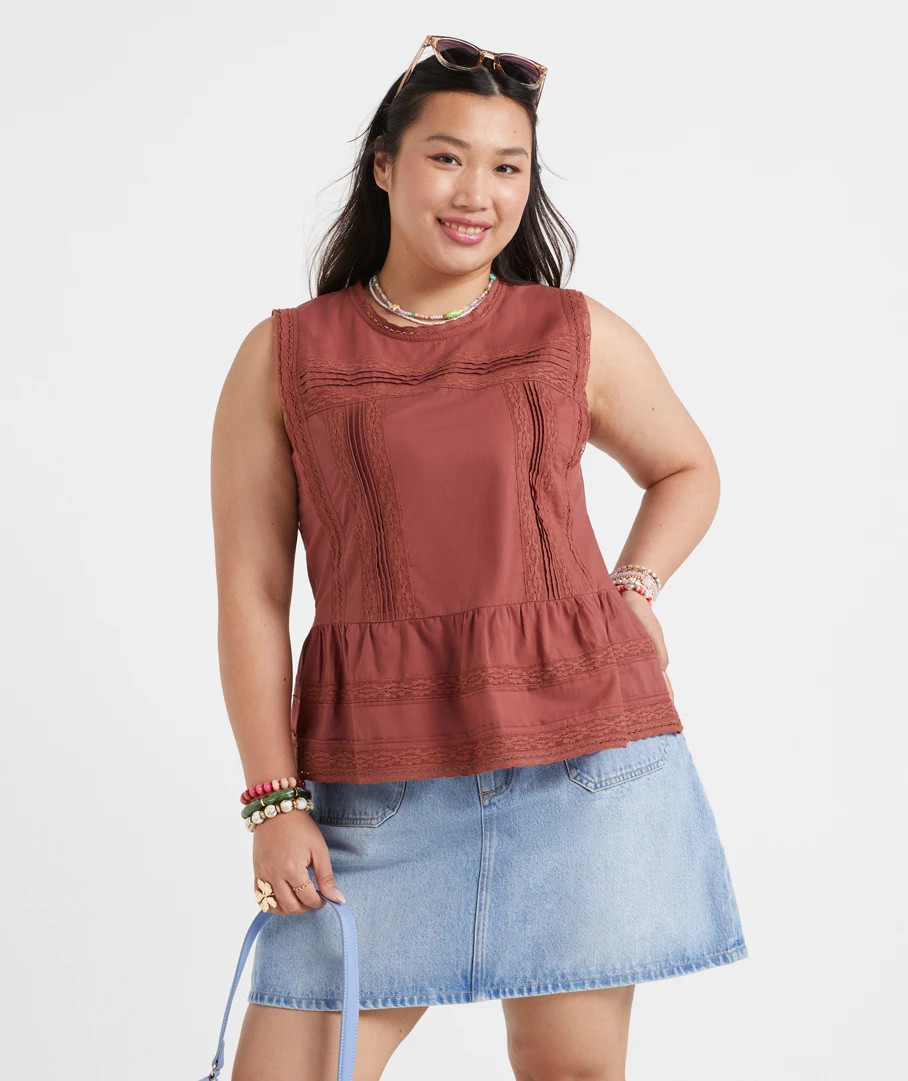LUCIA LACE INSERT BLOUSE | Sportsgirl