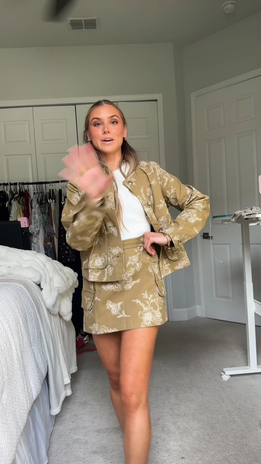 Target Women's Utility Bomber Jacket - Future Collective Khaki Floral size XS & Women's Cargo Mini Skirt - Future Collective Khaki size XS  This is a new collection from Target Future Collective line the cutest pieces for spring style! 

@target @targetstyle #target #targetstyle #targetfashion #targethaul #targetfinds #targetdoesitagain target, target style, target haul, target finds, target fashion. 

#LTKWatchNow #LTKSeasonal #LTKFindsUnder50