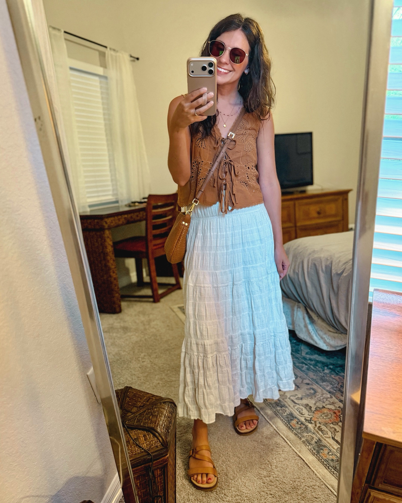 Small in my top (I also own in white and black), xs in my white cotton skirt, and size 6 in my sandals.

#LTKPetite #LTKootd #LTKgrwm

#LTKTravel #LTKPetite #LTKSwim