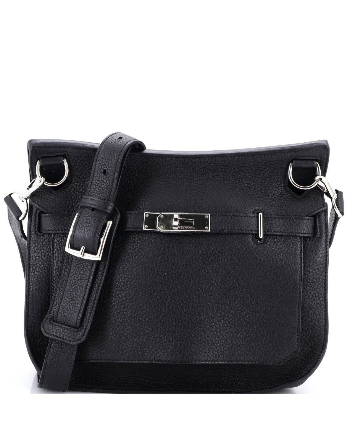 Pre-Owned HERMES 28 Jypsiere Bag Clemence - Black | Macy's