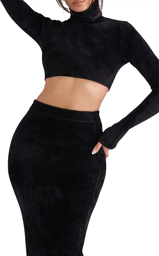 Suri Crop Chenille Turtleneck Sweater | Nordstrom