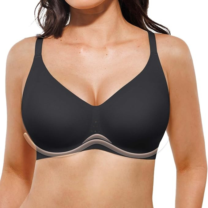 Popilush Bras for Women No Underwire Seamless Push Up Bra | Jelly Full Coverage Push Up Comfortab... | Amazon (US)