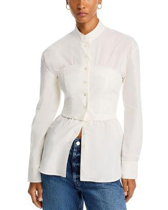 Corset Collarless Shirt | Bloomingdale's (US)